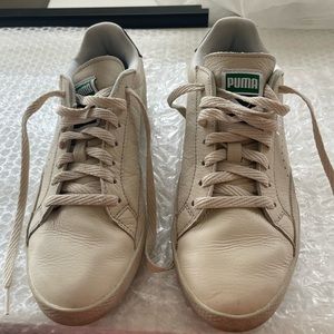 Beige Puma Leather Classic Sneakers - Women’s